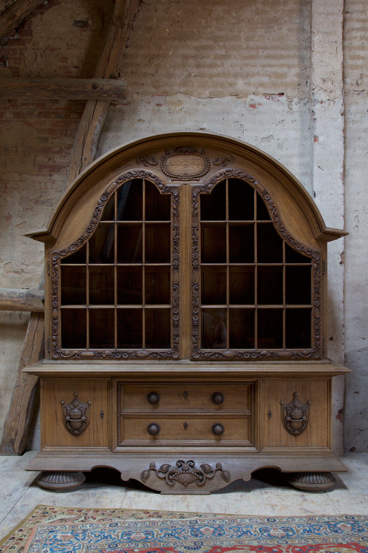 A large oak cabinet by Eduard Pfeiffer