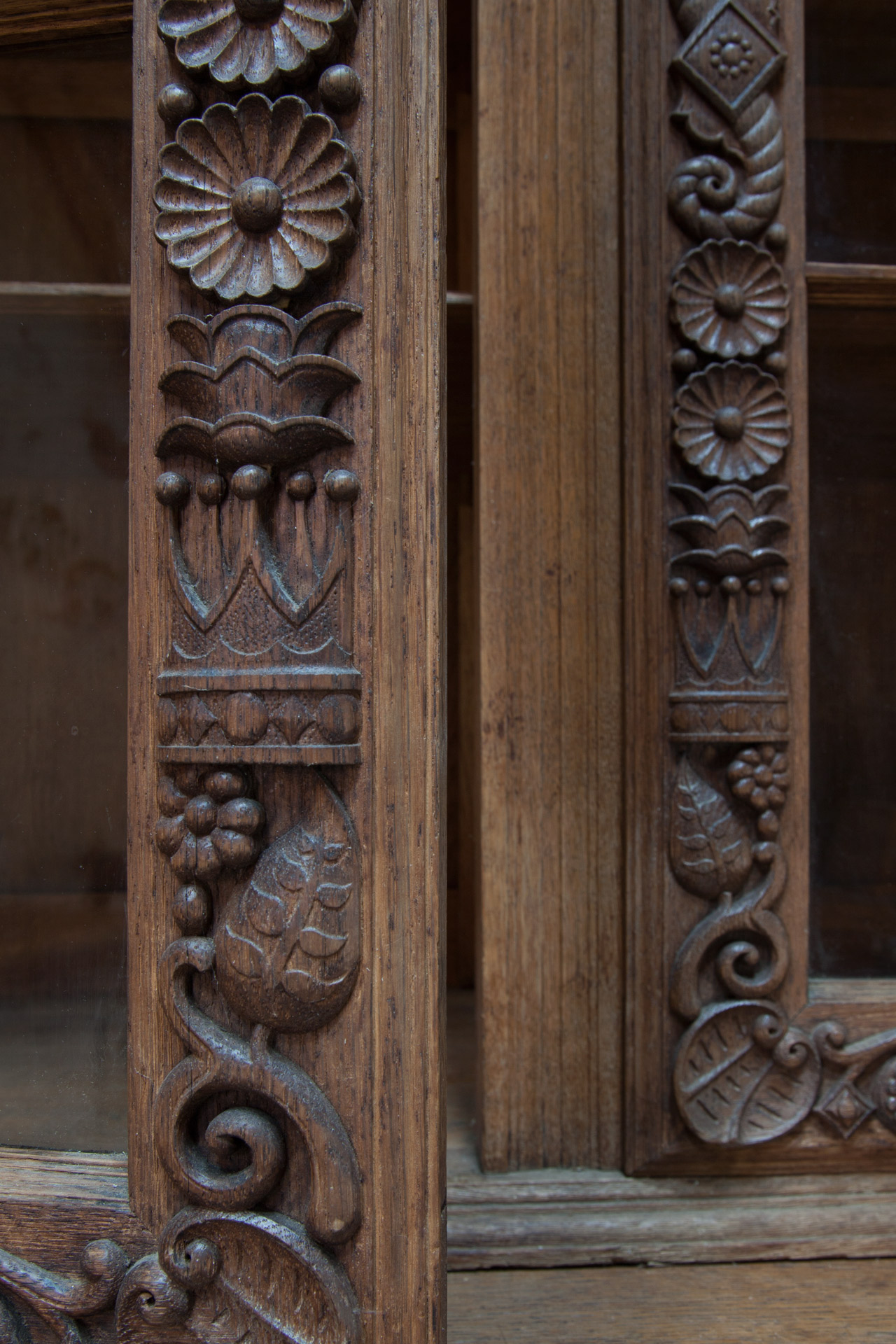 A large oak cabinet by Eduard Pfeiffer