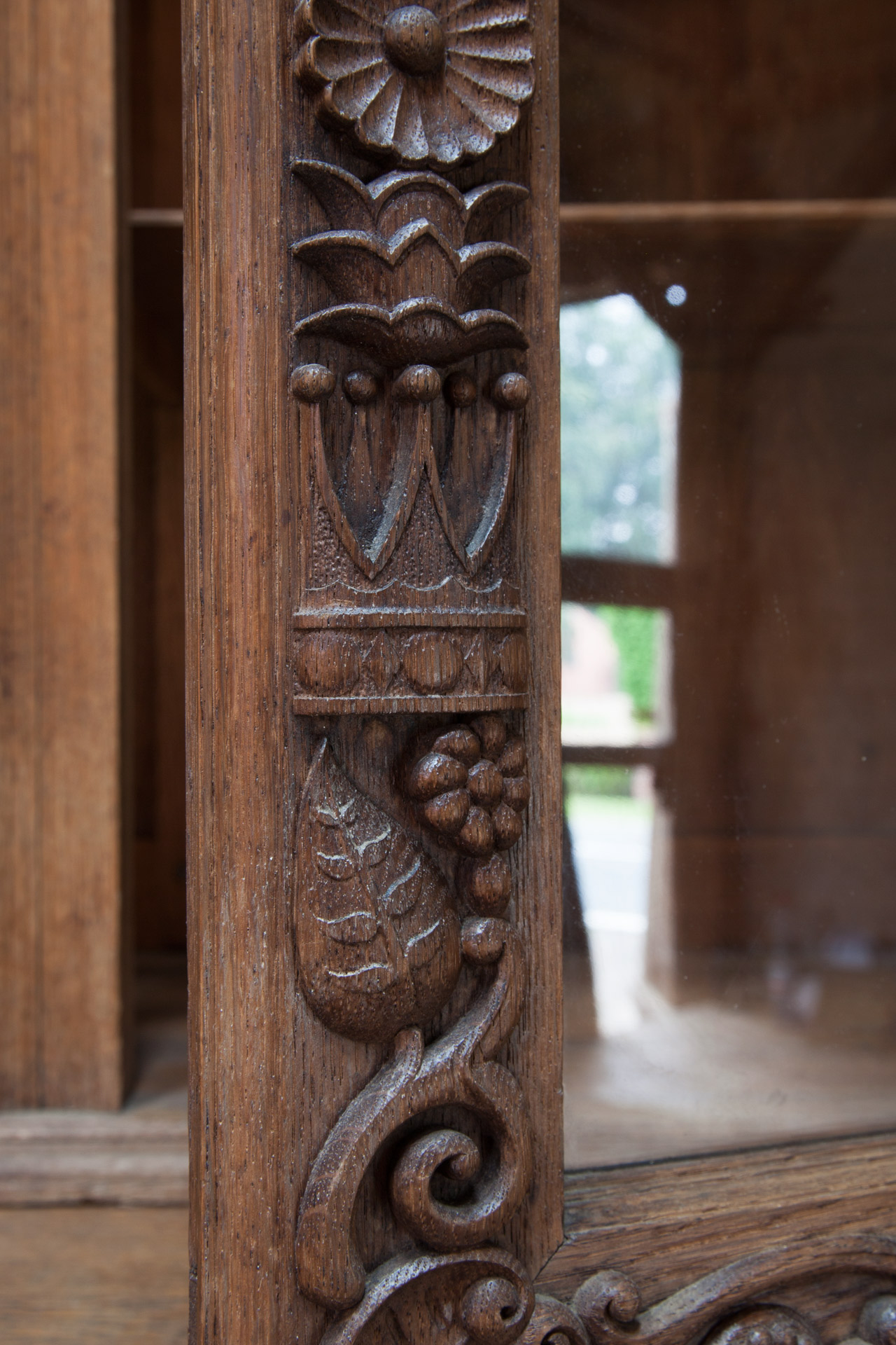 A large oak cabinet by Eduard Pfeiffer