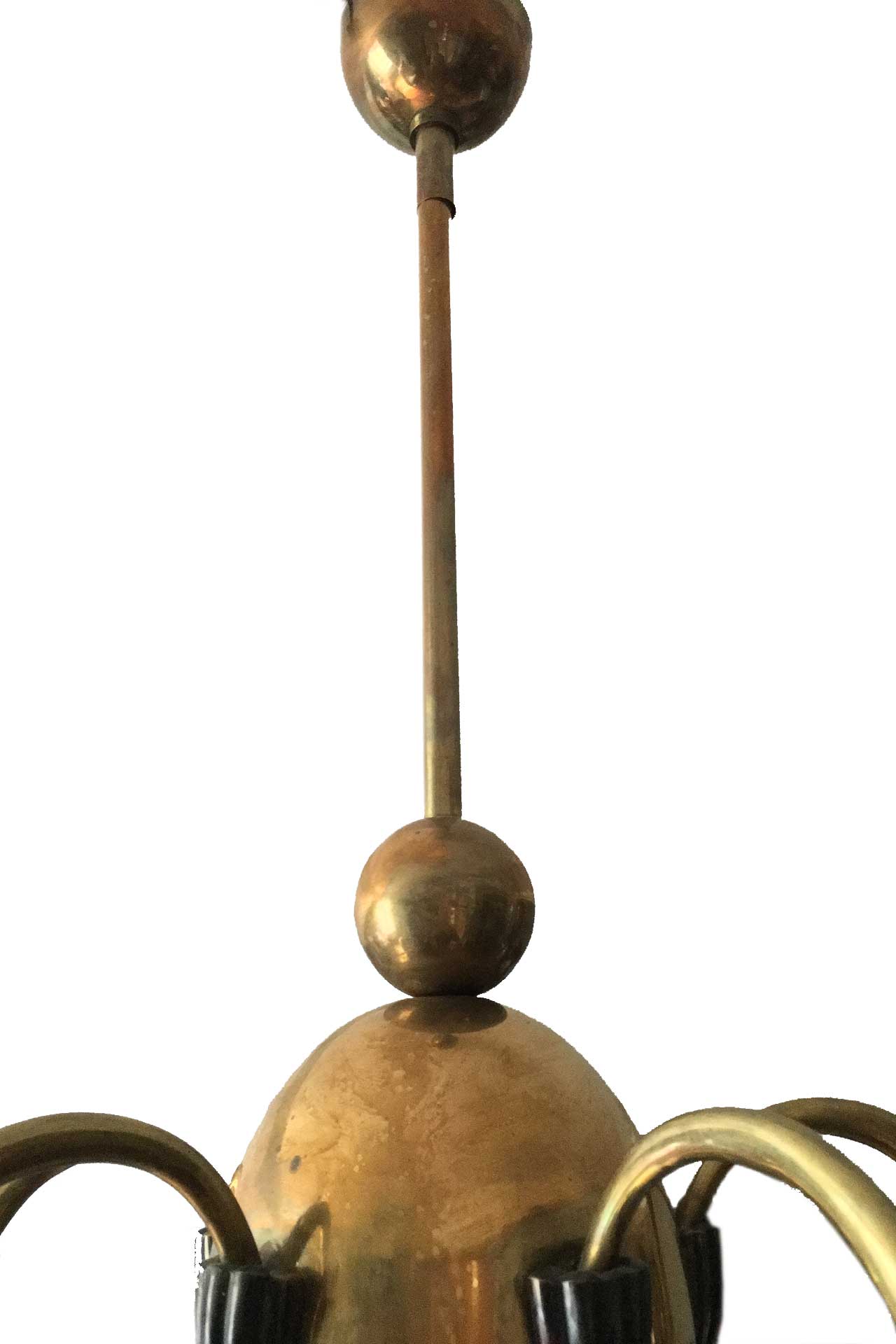 A five-light chandelier by Bruno Paul